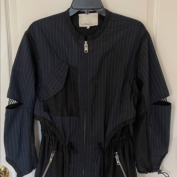 3.1 Phillip Lim Jackets & Blazers - 3.1 Phillip Lim Pinstripe Zip-Up Jacket